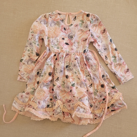 Bella & Omi Pink Floral Long Sleeve Dress - Picture 7 of 7